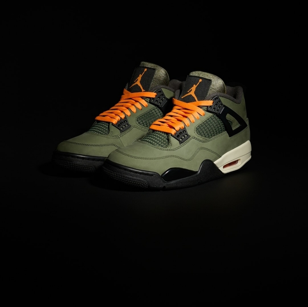 Undefeated x Jordan 4 AJ Retro OG 2025 Deepgreen Clementine New DS